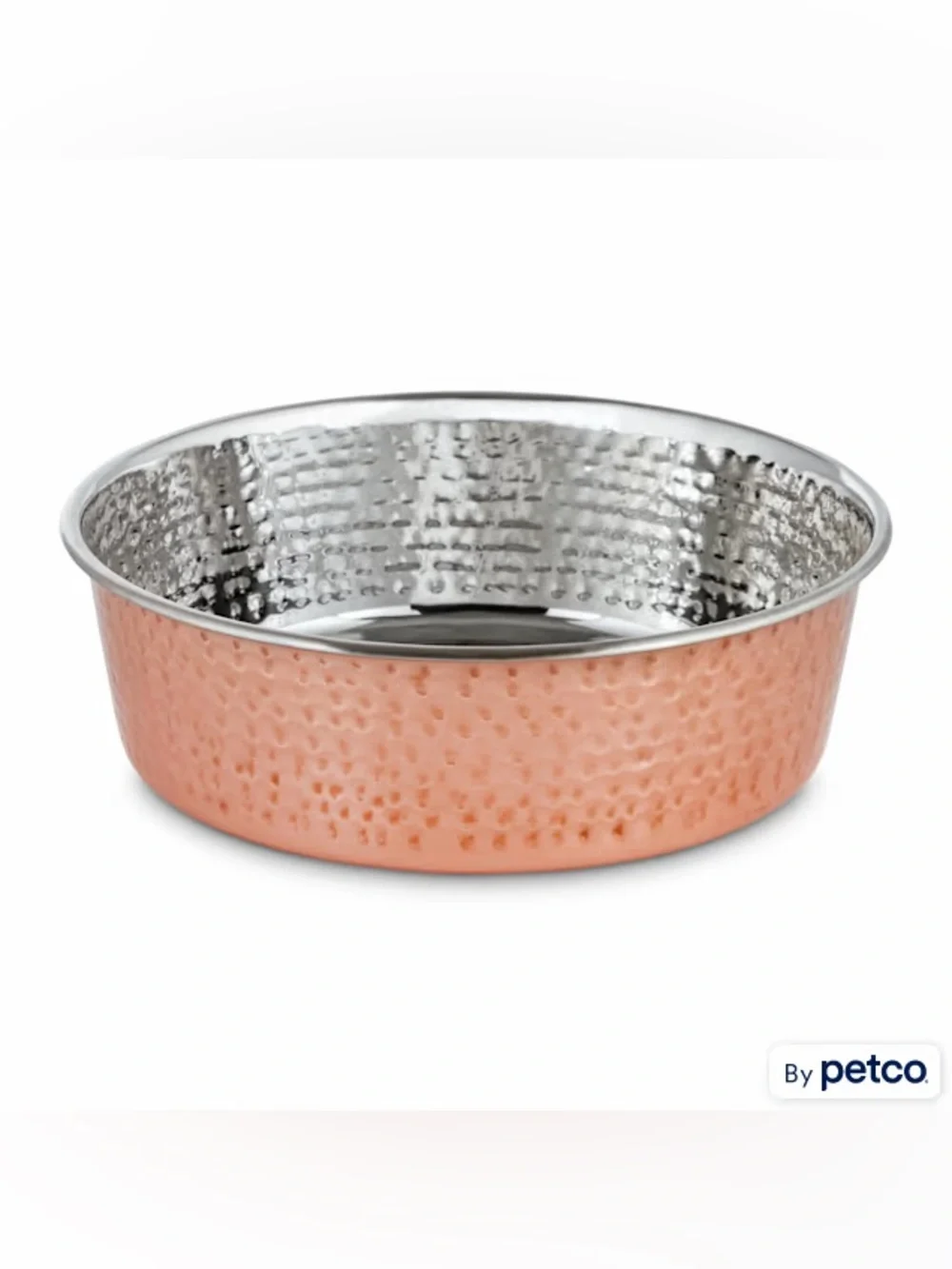 EveryYay Beautiful Hammered Copper-Plated Pet Bowl